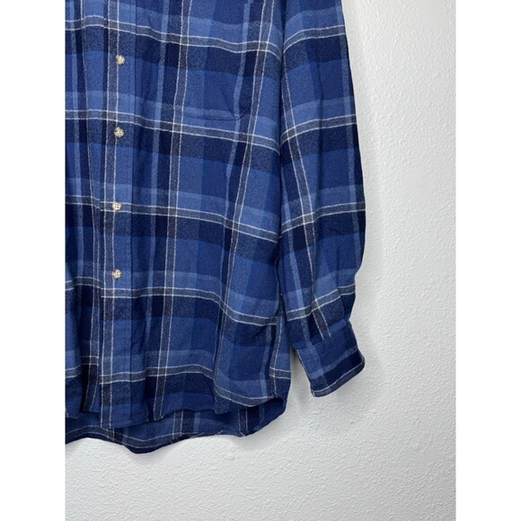 Vintage Pendleton Shirt Men's Large Pure Virgin Wool Blue Plaid USA Mexico VTG - Picture 5 of 16